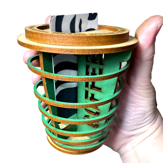 3D Coffee Cup Gift Card Holder