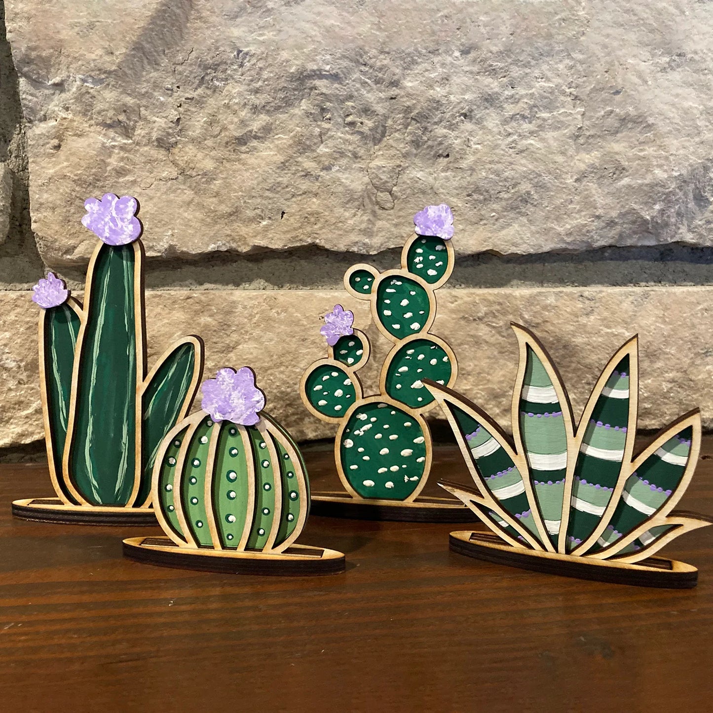 Cactus with Stands (Set of 4)